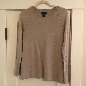 Beige round neck sweater